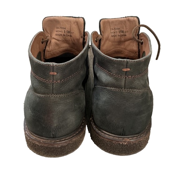 Johnston & Murphy Lace Up Chukka Ankle Boots Mens 9.5 M Gray Leather Shoes Soft - Picture 2 of 8
